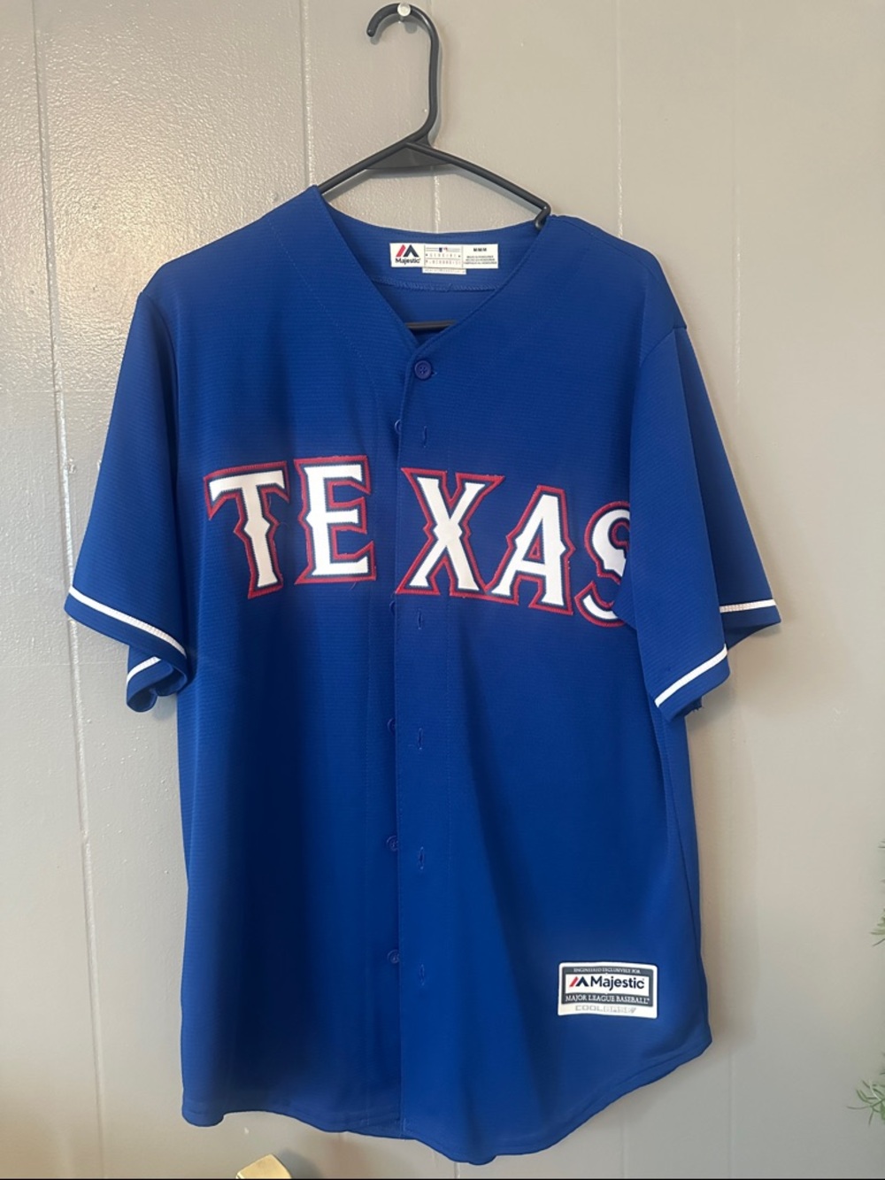 Majestic Royal Blue Texas Rangers Yu Darvish Button-Up Baseball Jersey